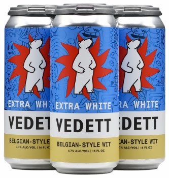 Vedett Extra White 4pk 16oz Can