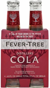 Fever Tree Distillers Cola 4pk 200ml Btl