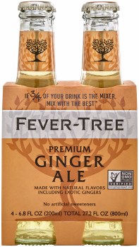 Fever Tree Ginger Ale 4pk 200ml Btl
