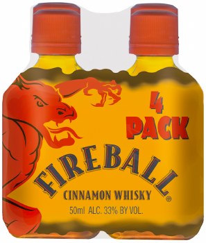 Fireball Cinnamon Whisky 4pk 50ml