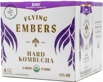 Flying Embers Berry Hard Kombucha 4pk 12oz Can