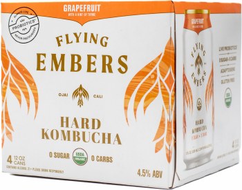 Flying Embers Grapefruit Hard Kombucha 4pk 12oz Can