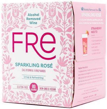 Fre Alcohol Removed Sparkling Brut Rose 4pk 250ml Can
