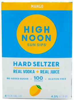 High Noon Mango Hard Seltzer 4pk 12oz Can