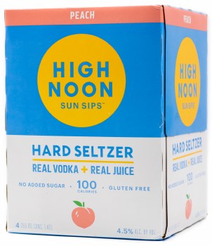 High Noon Peach Hard Seltzer 4pk 12oz Can