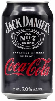 Jack Daniels Tennessee Whiskey Cola 12oz Can