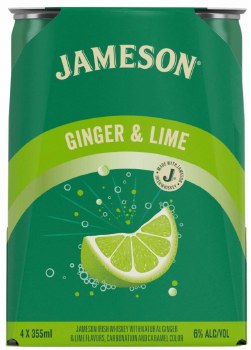 Jameson Ginger Ale & Lime 4pk 12oz Can