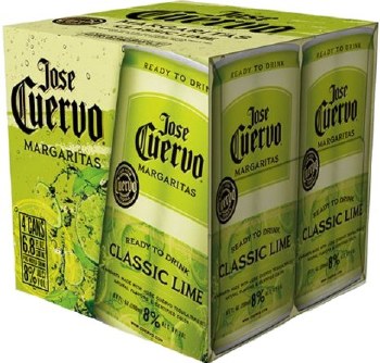 Jose Cuervo Authentic Classic Lime Margaritas 4pk 200ml Can