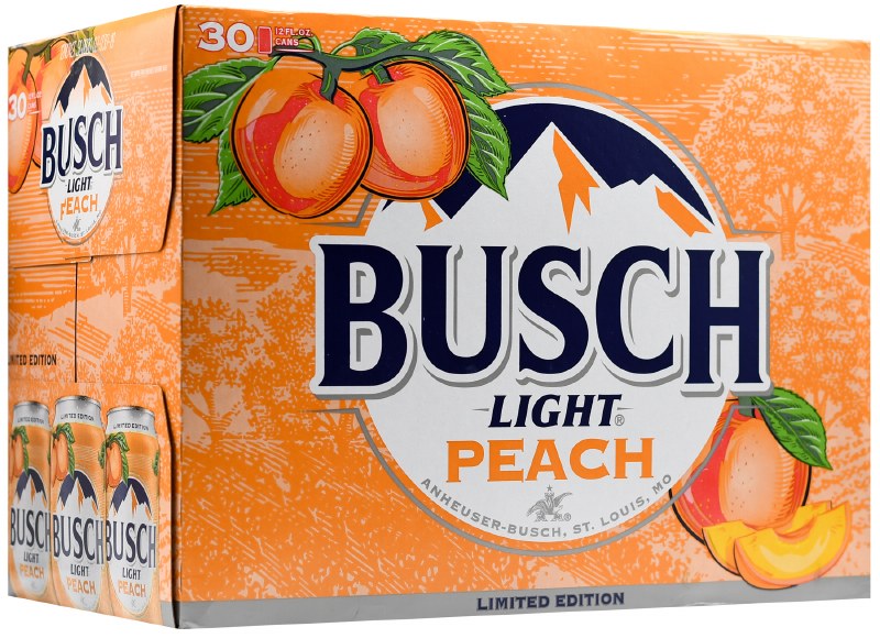 Busch Light Peach 30pk 12oz Can - Legacy Wine and Spirits
