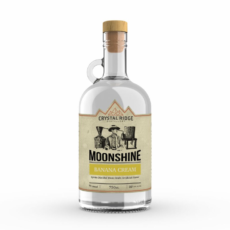 Crystal Ridge Banana Cream Moonshine 750ml - Legacy Wine and Spirits