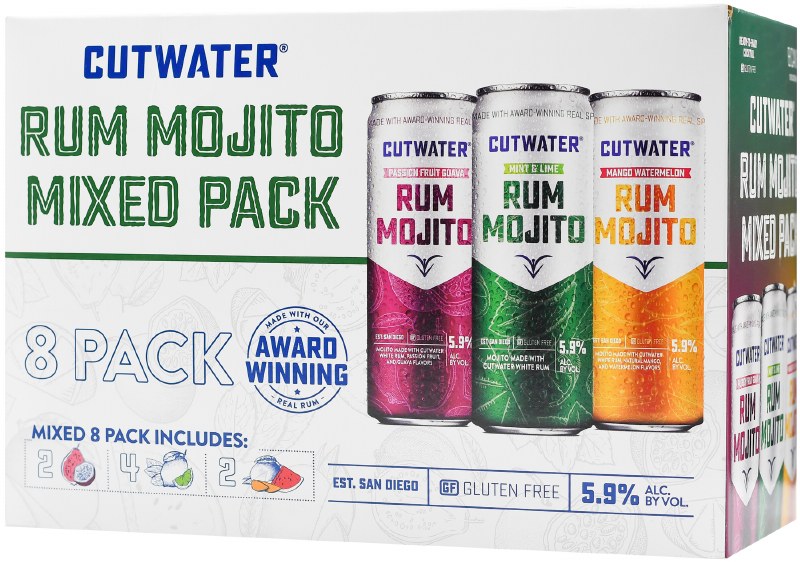 Implacable contraste átomo Cutwater Rum Mojito Variety Pack 8pk 12oz Can - Legacy Wine and Spirits