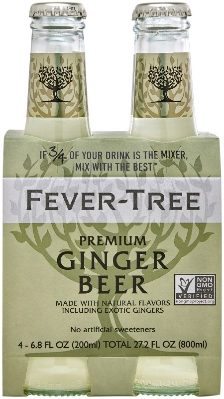 Fever Tree Ginger Beer, Premium - 4 pack, 6.8 fl oz bottles