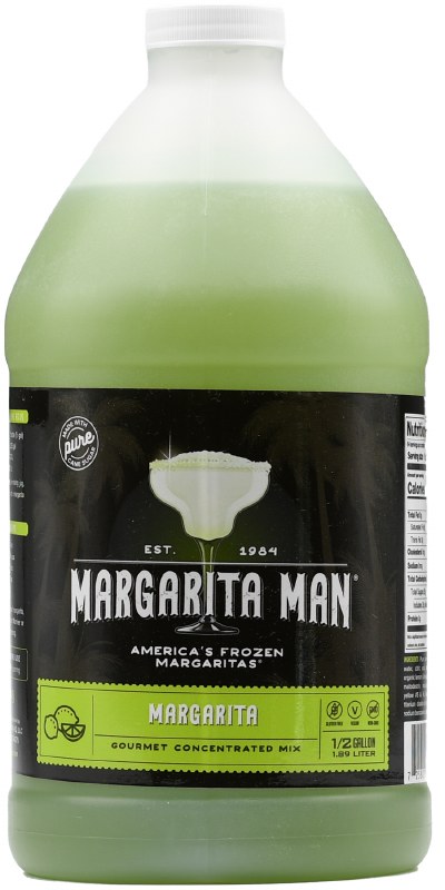Margarita Man Margarita Mix Concentrate 64oz Bottle, Makes 75 Drinks Bars, Restaurants, at Home Pure Cane Sugar