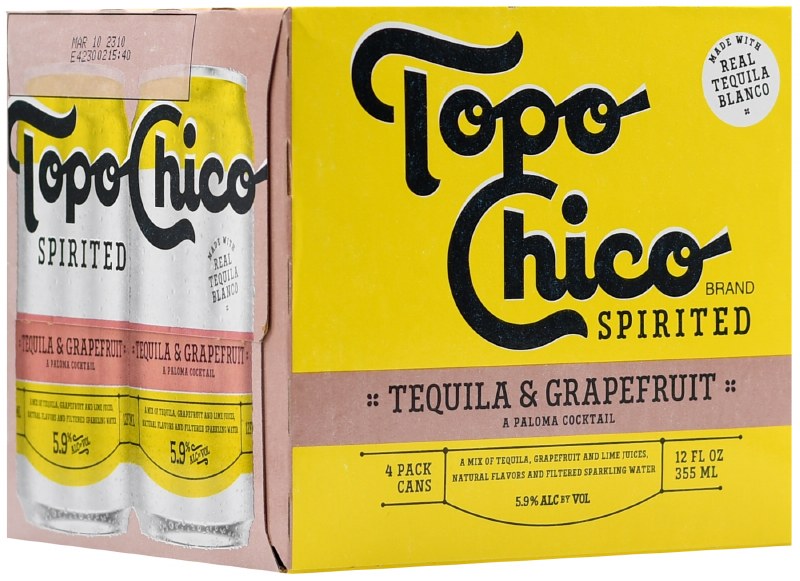 Topo Chico Spirited Tequila & Grapefruit 4pk 12oz Can - Legacy Wine and