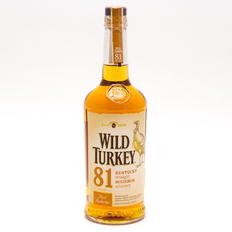 Wild Turkey 81 proof Bourbon glass 750ml (721059847506)