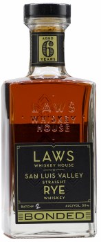 Laws San Luis Valley Bottled in Bond 6 Year Rye Whiskey 750ml