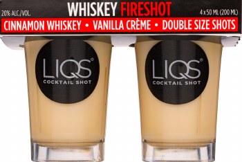 Liqs Whiskey Fireshot Shots 4pk 50ml
