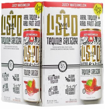 Lisco Juicy Watermelon Tequila Seltzer 4pk 12oz Can