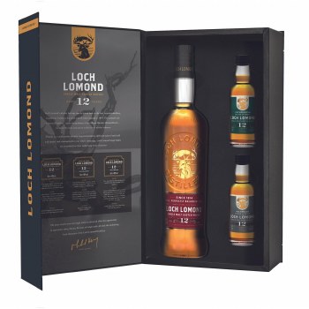 Loch Lomond 12yr Scotch Whiskey Gift Set 750ml
