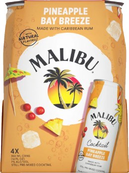 Malibu Pineapple Cocktail 4pk 12oz Can