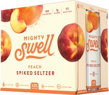 Mighty Swell Peach Spritzer 6pk 12oz Can
