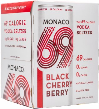 Monaco 69 Calorie Cherry Berry Cocktail 4pk 12oz Can
