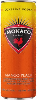 Monaco Mango Peach Cocktail 12oz Can