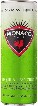 Monaco Tequila Lime Crush Cocktail 12oz Can