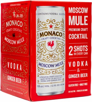 Monaco Moscow Mule Cocktail 4pk 12oz Can