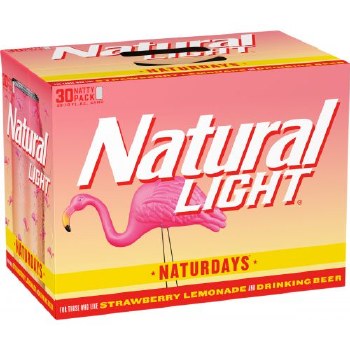 Natural Light Naturdays Strawberry Lemonade Drinking Beer 12pk 12oz Can