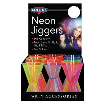 Plastic Neon Jiggers (Assorted Colors)