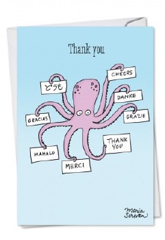 Octopus Thank You Card
