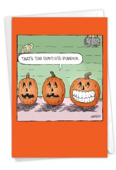 Dentists Pumpkin Halloween Card