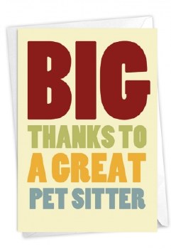 Pet Sitter Greeting Card