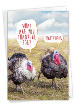 Thankful For Vegetarians Thanksgiving Card