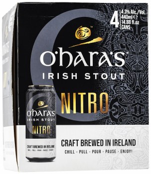 O'Hara's Irish Stout Nitro 4pk 440ml Can