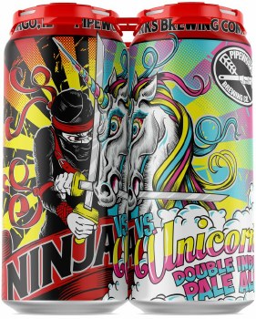 Pipeworks Ninja VS Unicorn IPA 4pk 16oz Can