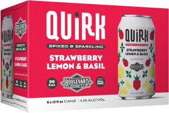 Quirk Spiked StrawberrySparkling Lemon Basil 6pk 12oz Can