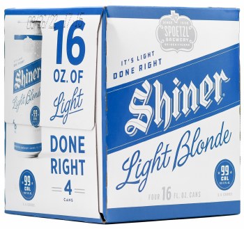 Shiner Light Blonde 4pk 16oz Can