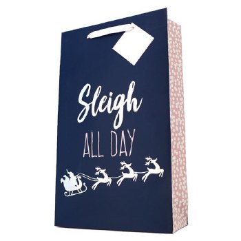 Sleigh All Day Double Bottle Wine Gift Bag