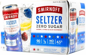 Smirnoff Red White and Berry Hard Seltzer 12pk 12oz Can