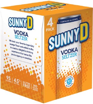 Sunny D Vodka Seltzer 4pk 12oz Can