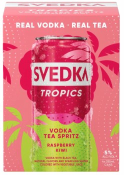 Svedka Tropics Raspberry Kiwi Vodka Tea Spritz 4pk 12oz Can