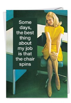 Swivel Chair Blank Card