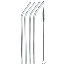 Stainless Steel Drinking Straws Set of 4