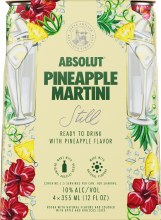 Absolut Pineapple Martini Cocktail 4pk 12oz Can