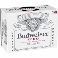 Budweiser Zero Non Alcoholic 12pk 12oz Can