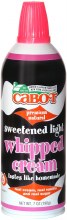 Sweetened Light Whipped Cream 7oz Can