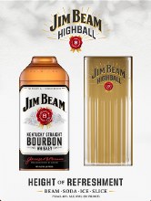 Jim Beam Gift Set with Highball Glass 750ml