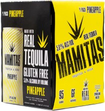 Mamitas Pineapple Tequila Soda 4pk 12oz Can